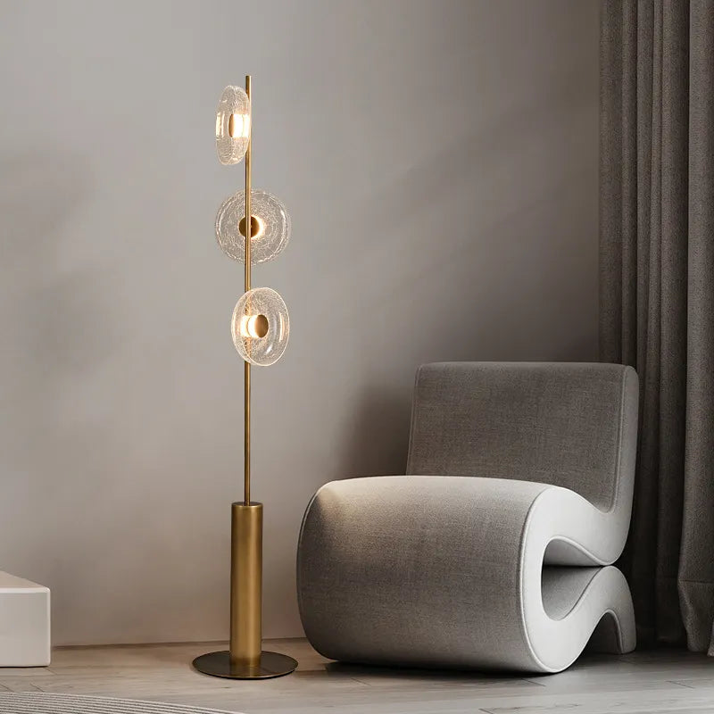 Crackle-Glas Stehleuchte | Industrial Chic · Hohe Farbwiedergabe · Eisen & Crackle-Glas